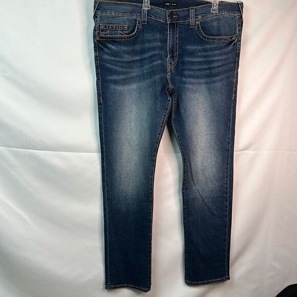 True Religion Genius Relaxed Slim Vintage Denim Jeans Big T No Flap. Brand New! - Picture 3 of 16